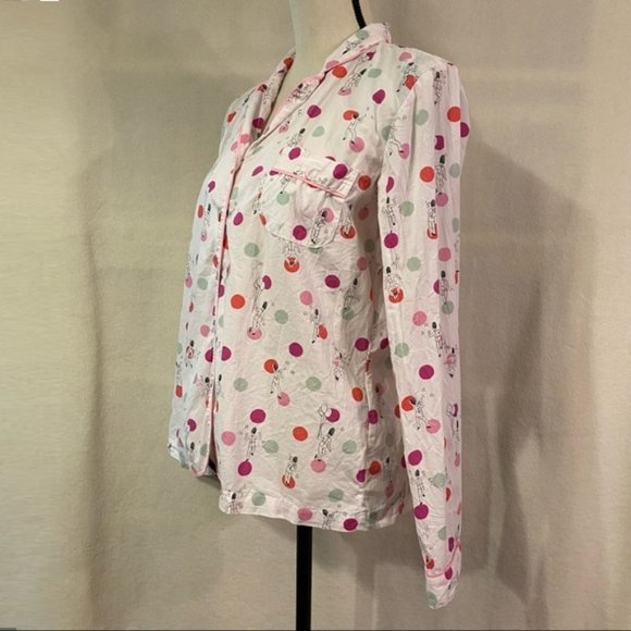 Cath Kidston British London guards spots cotton button down pajama top - Picture 2 of 6